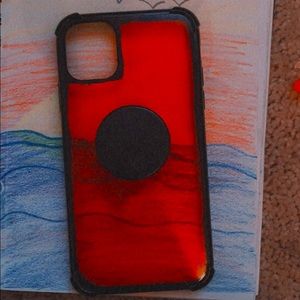 Red and black iPhone 11 case🟥◼️